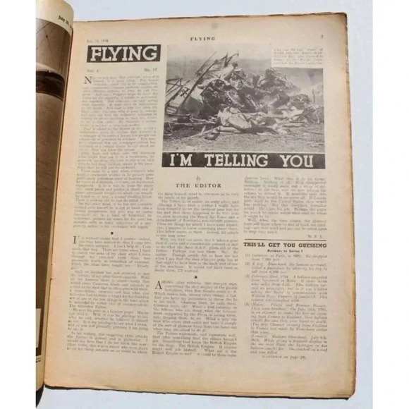 Vtg July 23, 1938 Flying Aviation Magazine Vol. 1 No. 17 Air Weekly - Picture 2 of 3